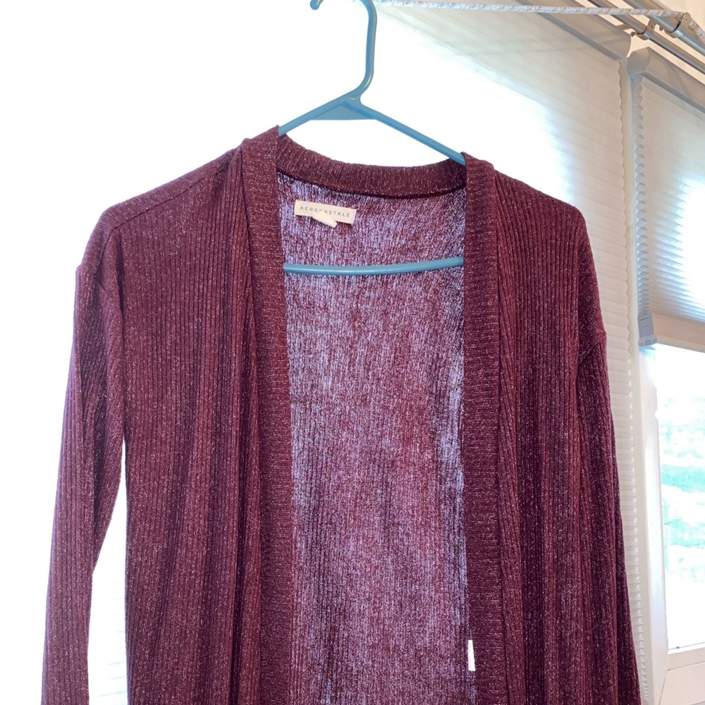 Maroon cardigan